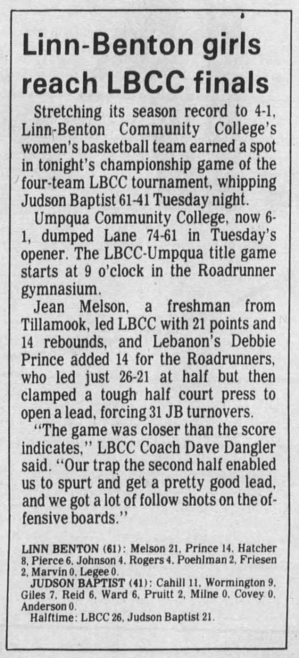 1979 12-19 Linda at LBCC Albany Dem Herald page 19